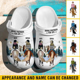 Personalized Riding Partners For Life Horse Riding Besties Clog Slipper Shoes Printed PNVD22