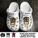 Personalized Grandma Mommy Nana Aunt Kid Name Clog Slipper Shoes Printed 23FEB-DT22