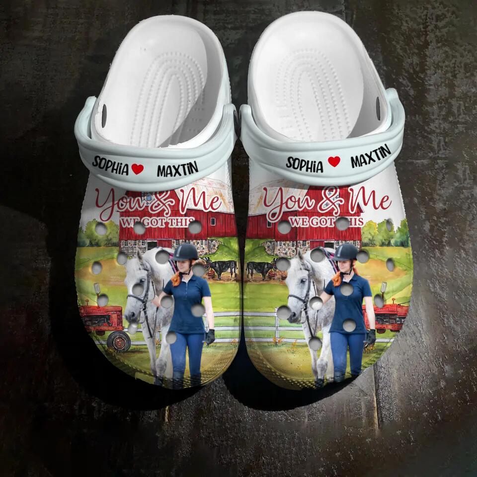 Personalized Upload photo Horse lovers Clog Slipper Shoes Printed QTHQ2402