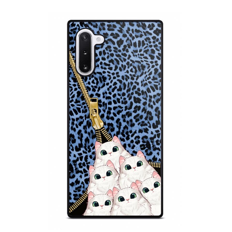 Personalized Cats with Colorful Leopard Skin Cat Lovers Gift Phonecase Printed 23FEB-HQ23