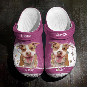 Personalized Upload Your Dog's Photo with Name Dog Lovers Gift Clog Slipper Shoes Printed 23FEB-DT24