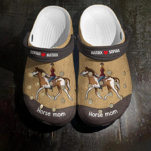 Personalized Horse Mom Riding Girl Just A Girl Who Loves Horse Clog Slipper Shoes Printed PNHQ2702