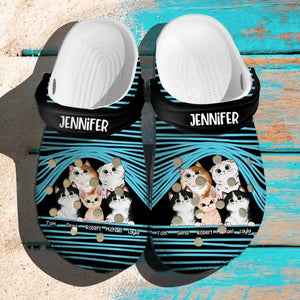 Personalized Cat Lovers Clog Slipper Shoes Printed PNVD2702