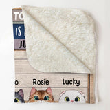 Personalized Everything We Are Is Because Of You To Cat Mom Cat Lovers Quilt Blanket Printed 23FEB-VD27