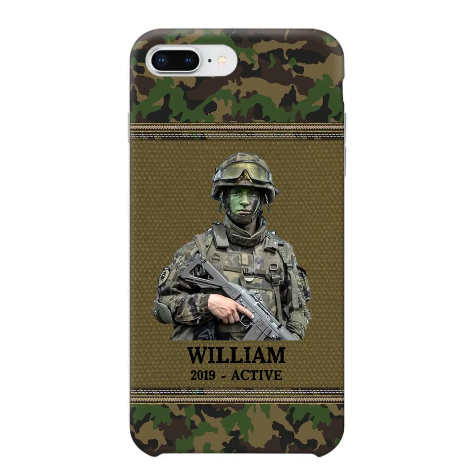 Personalized Upload Photo Swiss Veteran/Soldier Phonecase Printed 23FEB-HQ28