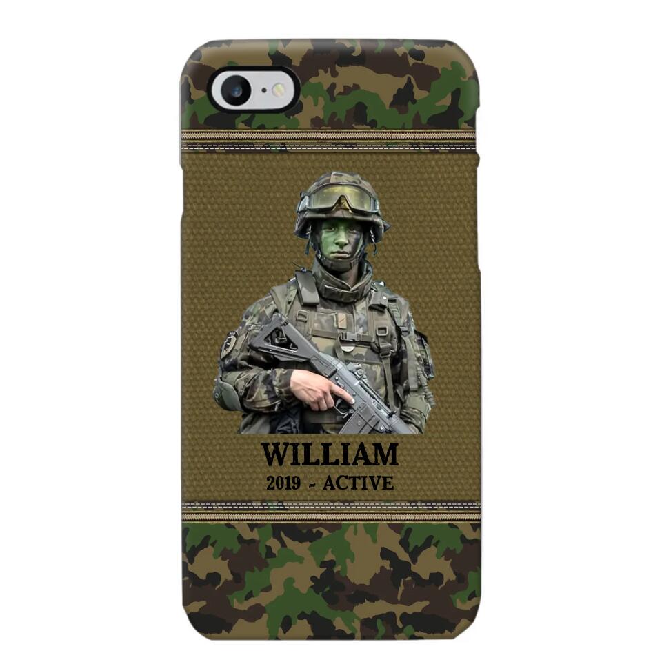 Personalized Upload Photo Swiss Veteran/Soldier Phonecase Printed 23FEB-HQ28