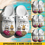 Personalized The Love Between Daughter And Mother Like Mother Like Daughter  Gift Clog Slipper Shoes Printed 23FEB-VD28