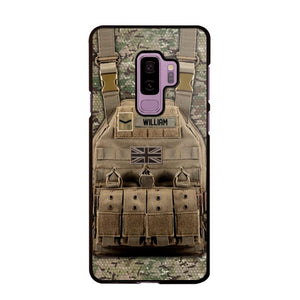 Personalized UK Veteran/Soldier Uniform Rank Camo Phonecase Printed 23MAR-DT01