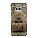 Personalized UK Veteran/Soldier Uniform Rank Camo Phonecase Printed 23MAR-DT01