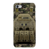 Personalized French Veteran/Soldier Uniform Rank Camo Phonecase Printed 23MAR-DT01