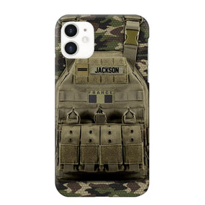 Personalized French Veteran/Soldier Uniform Rank Camo Phonecase Printed 23MAR-DT01