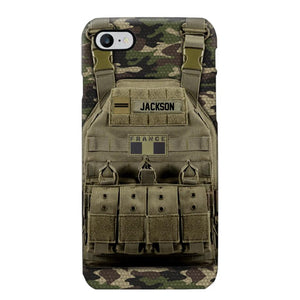 Personalized French Veteran/Soldier Uniform Rank Camo Phonecase Printed 23MAR-DT01