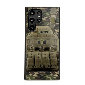 Personalized French Veteran/Soldier Uniform Rank Camo Phonecase Printed 23MAR-DT01