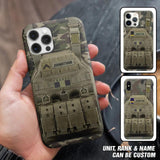 Personalized French Veteran/Soldier Uniform Rank Camo Phonecase Printed 23MAR-DT01