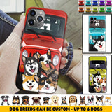 Personalized Dogs Jeep Background Dog Lovers Gift Phonecase Printed 23MAR-HQ01