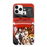 Personalized Dogs Jeep Background Dog Lovers Gift Phonecase Printed 23MAR-HQ01