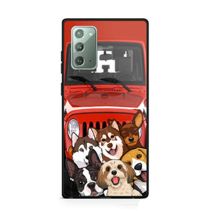 Personalized Dogs Jeep Background Dog Lovers Gift Phonecase Printed 23MAR-HQ01