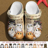 Personalized Book And Cat Lovers Clog Slipper Shoes Printed PNDT0203