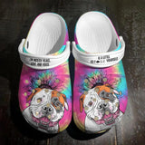 Personalized I'm Mostly Peace Love and Dogs Clog Slipper Shoes Printed QTDT0203