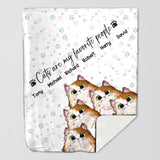 Personalized Cat Lovers Fur Mama Cats Are My Favorite People Quilt Blanket Printed 23MAR-HQ03