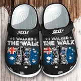 Personalized Australian Soldier/ Veteran I Walked The Walk Flag Boots Clog Slipper Shoes Printed 22MAR-HQ03