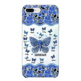 Personalized Butterflies & Flowers Grandma with Kid's Name Phonecase Printed 23MAR-DT04