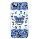 Personalized Butterflies & Flowers Grandma with Kid's Name Phonecase Printed 23MAR-DT04