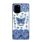 Personalized Butterflies & Flowers Grandma with Kid's Name Phonecase Printed 23MAR-DT04