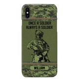 Personalized Canadian Soldier Once A Soldier Always A Soldier Camo Phonecase Printed 23MAR-DT07