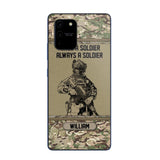 Personalized UK Soldier Once A Soldier Always A Soldier Camo Phonecase Printed 23MAR-DT07