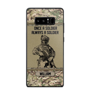 Personalized UK Soldier Once A Soldier Always A Soldier Camo Phonecase Printed 23MAR-DT07