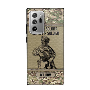 Personalized UK Soldier Once A Soldier Always A Soldier Camo Phonecase Printed 23MAR-DT07