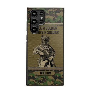 Personalized Swiss Soldier Once A Soldier Always A Soldier Camo Phonecase Printed 23MAR-DT07