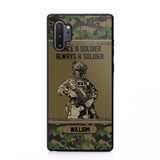 Personalized Swiss Soldier Once A Soldier Always A Soldier Camo Phonecase Printed 23MAR-DT07