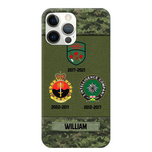 Personalized Canadian Soldier/ Veteran Logo Camo Phonecase Printed 23MAR-DT08