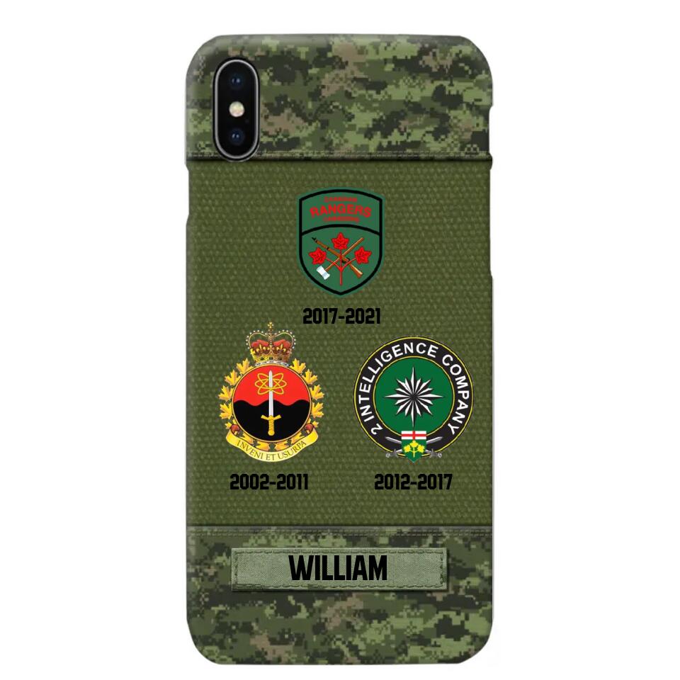 Personalized Canadian Soldier/ Veteran Logo Camo Phonecase Printed 23MAR-DT08