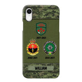 Personalized Canadian Soldier/ Veteran Logo Camo Phonecase Printed 23MAR-DT08