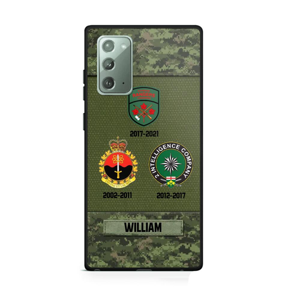 Personalized Canadian Soldier/ Veteran Logo Camo Phonecase Printed 23MAR-DT08