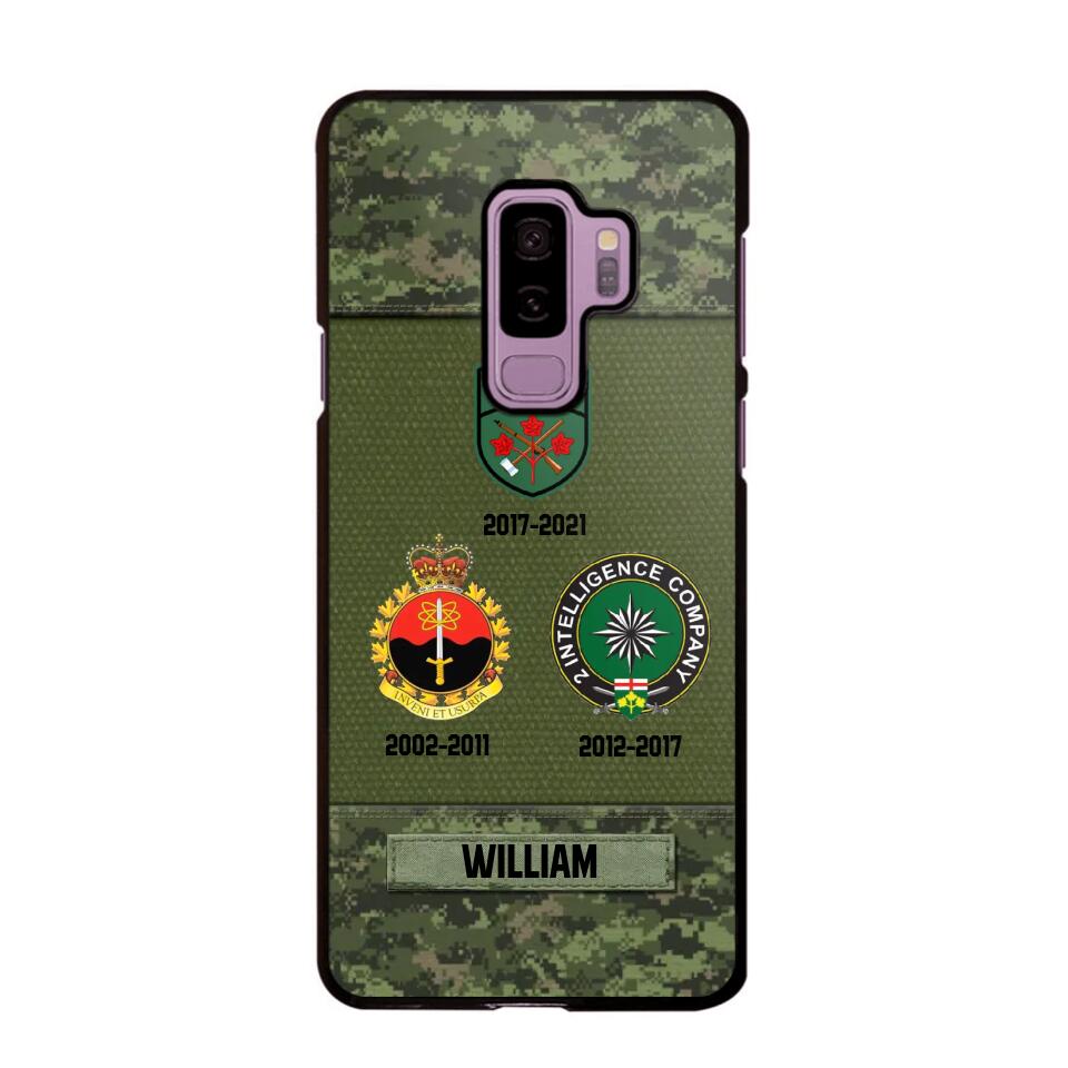 Personalized Canadian Soldier/ Veteran Logo Camo Phonecase Printed 23MAR-DT08