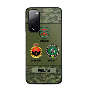 Personalized Canadian Soldier/ Veteran Logo Camo Phonecase Printed 23MAR-DT08