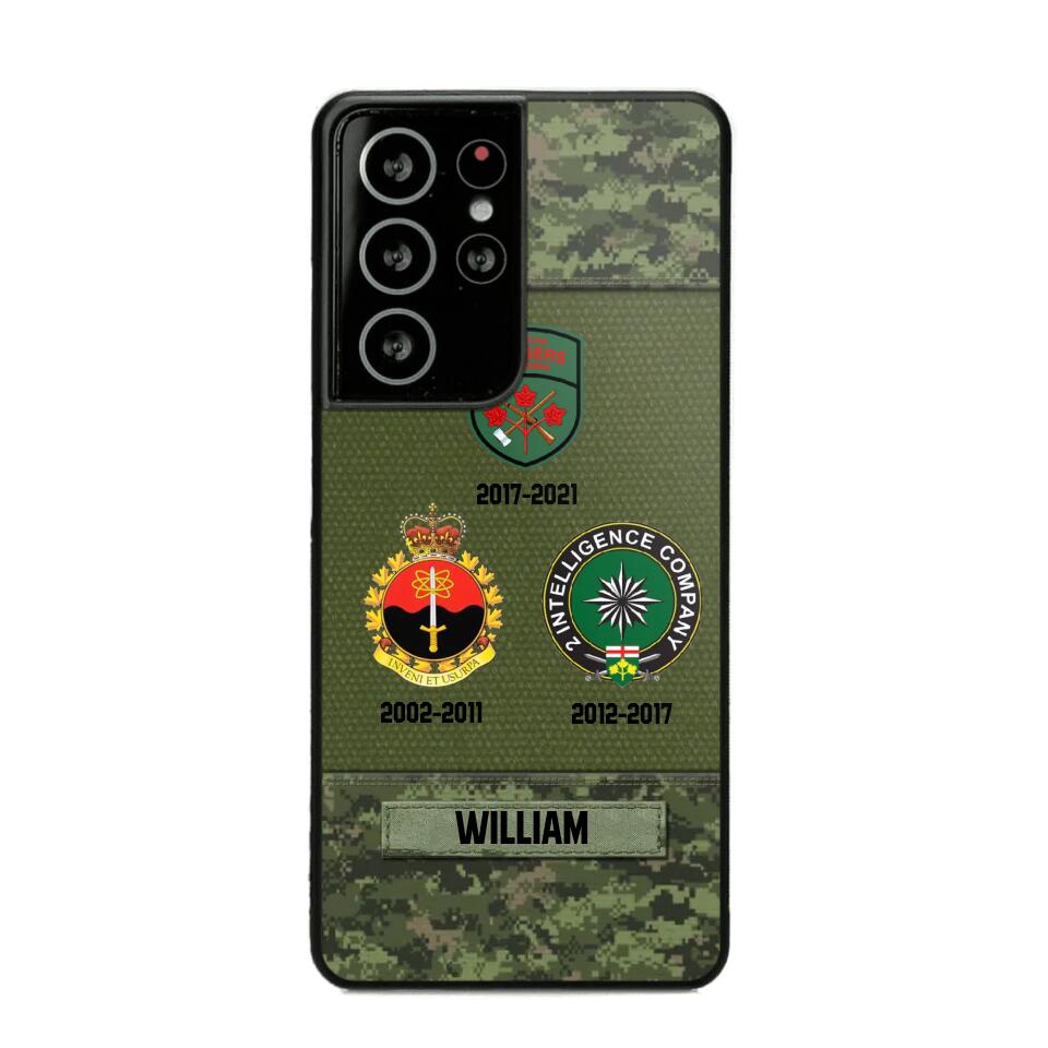 Personalized Canadian Soldier/ Veteran Logo Camo Phonecase Printed 23MAR-DT08