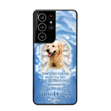 Personalized Upload Your Dog's Photo Don't Cry For Me Mom! I'm Ok! I Can Run Like A Puppy I Can Even Fly With My New Wings Phonecase Printed QTHQ0903