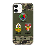 Personalized French Soldier/ Veteran Logo Camo Phonecase Printed 23MAR-DT08