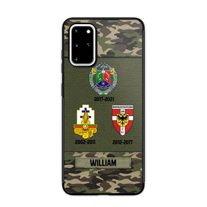 Personalized French Soldier/ Veteran Logo Camo Phonecase Printed 23MAR-DT08