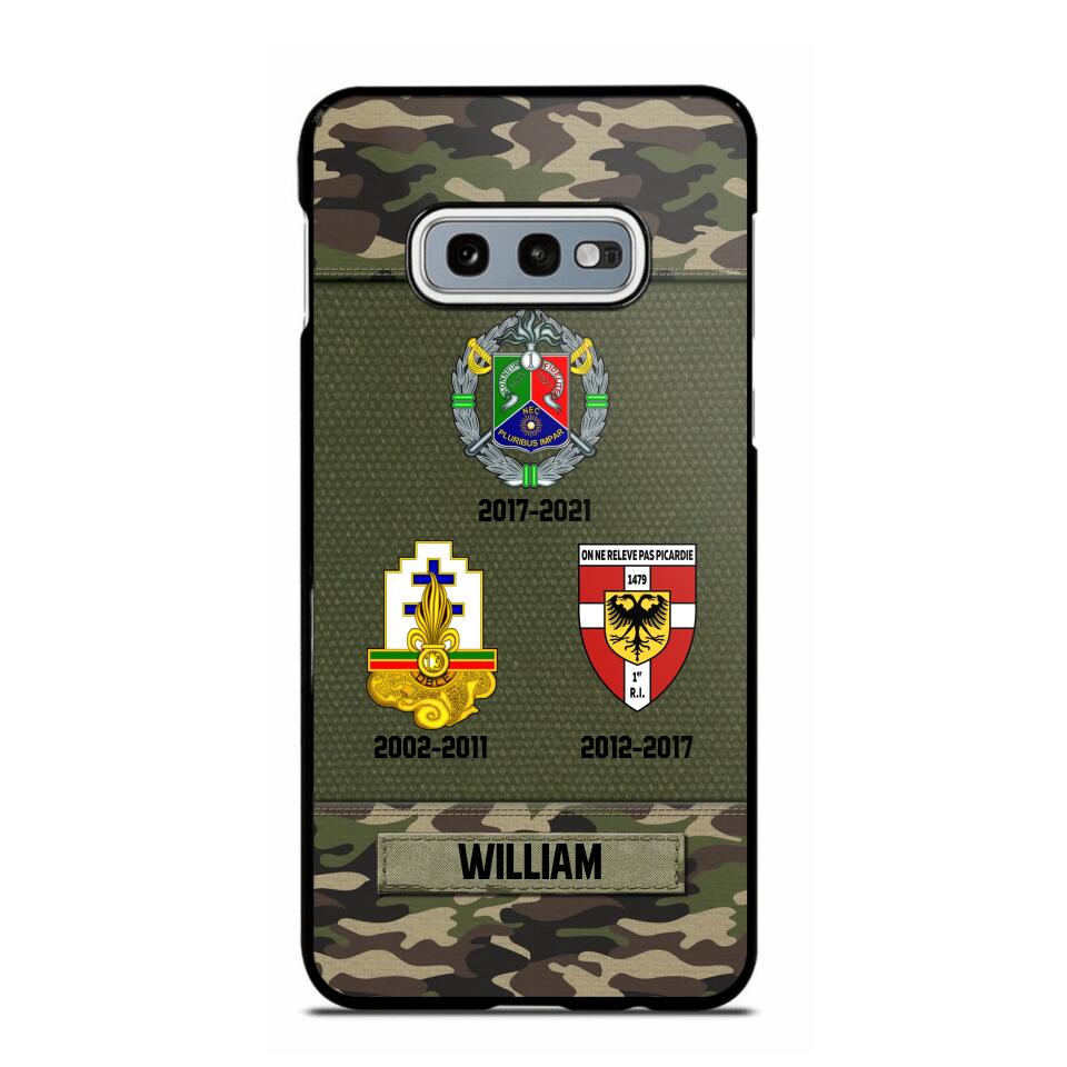 Personalized French Soldier/ Veteran Logo Camo Phonecase Printed 23MAR-DT08