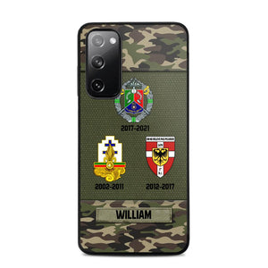 Personalized French Soldier/ Veteran Logo Camo Phonecase Printed 23MAR-DT08