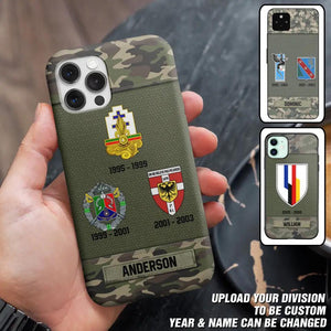 Personalized French Soldier/ Veteran Logo Camo Phonecase Printed 23MAR-DT08