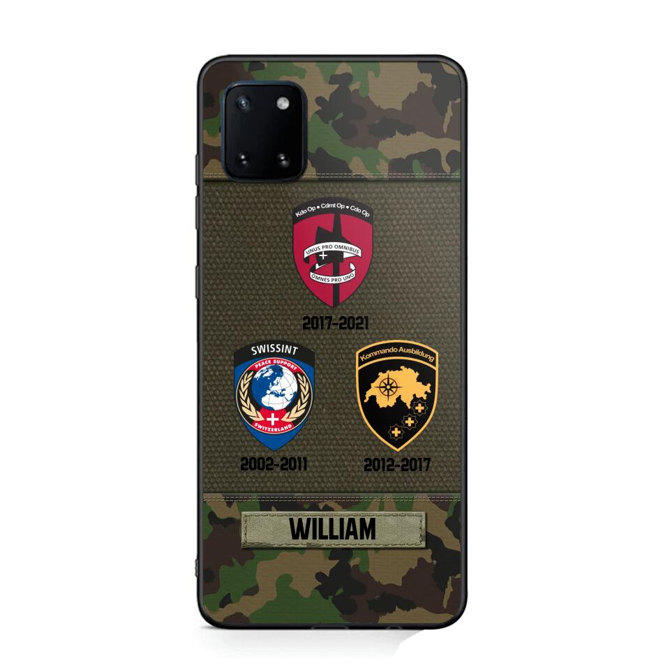 Personalized Swiss Soldier/ Veteran Logo Camo Phonecase Printed 23MAR-DT08