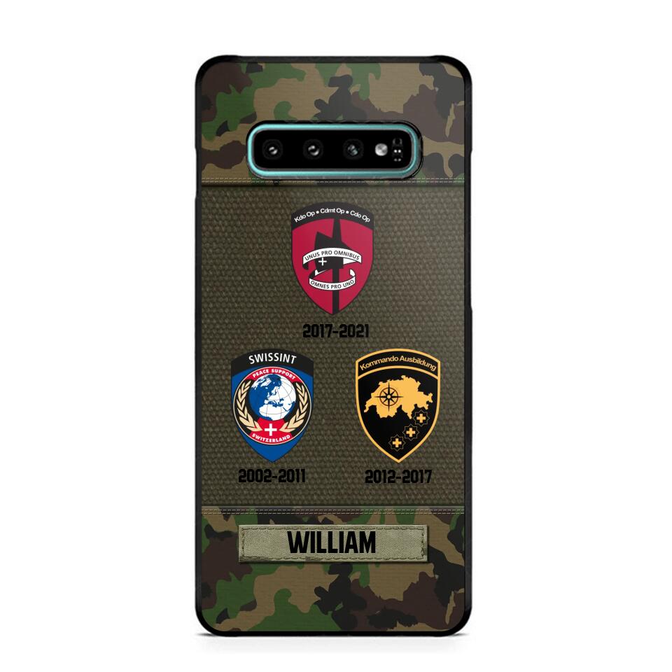 Personalized Swiss Soldier/ Veteran Logo Camo Phonecase Printed 23MAR-DT08