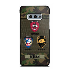 Personalized Swiss Soldier/ Veteran Logo Camo Phonecase Printed 23MAR-DT08